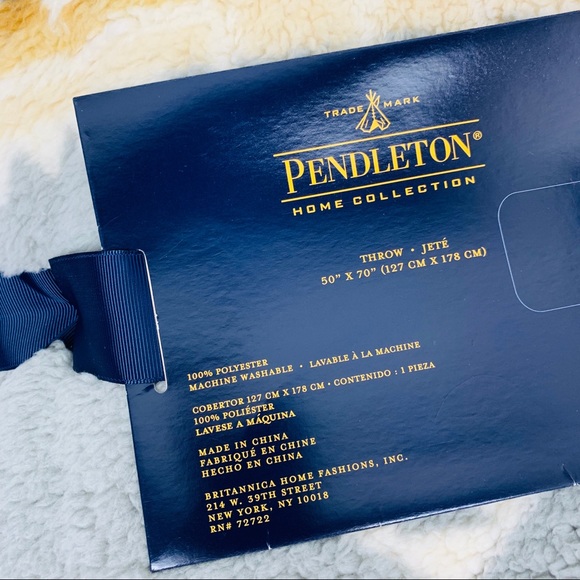 PENDLETON Sherpa Fleece Aztec Throw Blanket Tribal - Picture 7 of 8